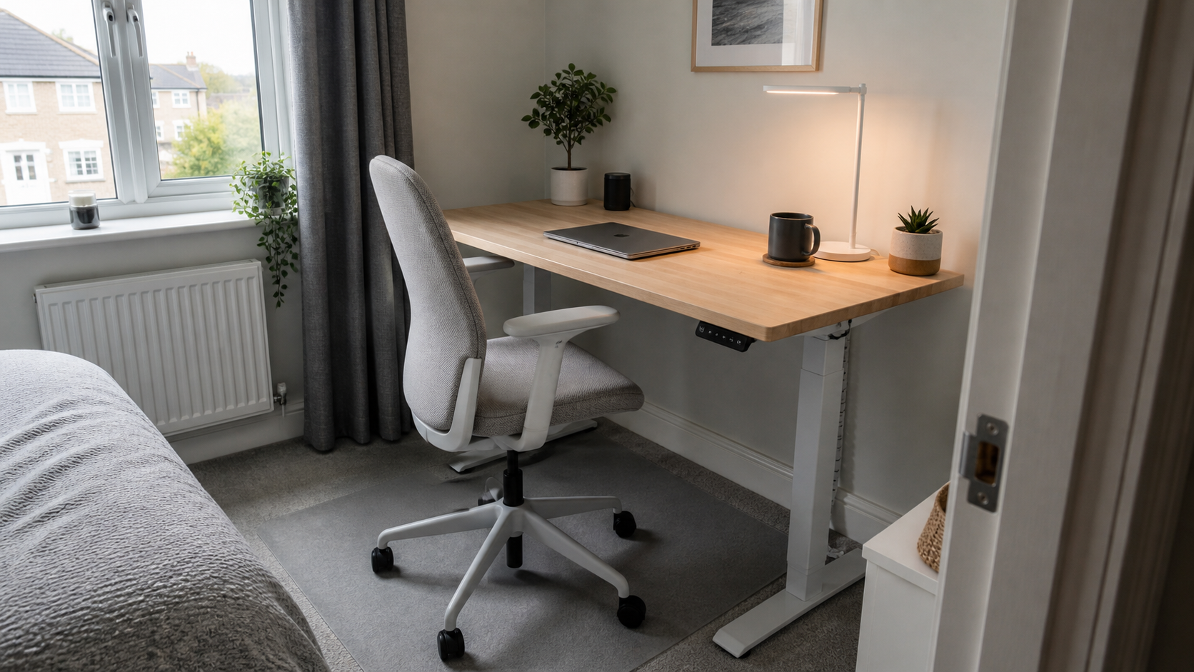 armrest height desk uk setup with chair tucked under compact desk